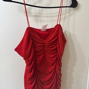 No Boundaries Sparkling Red Dress